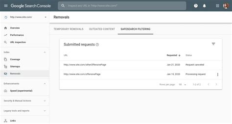 remove url from google search results|Removals and SafeSearch reports Tool .